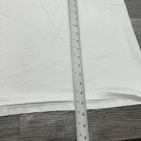 Vintage MLB Cleveland Indians White Red XL Crew Neck Embroidered Logo T-Shirt - Picture 7 of 9